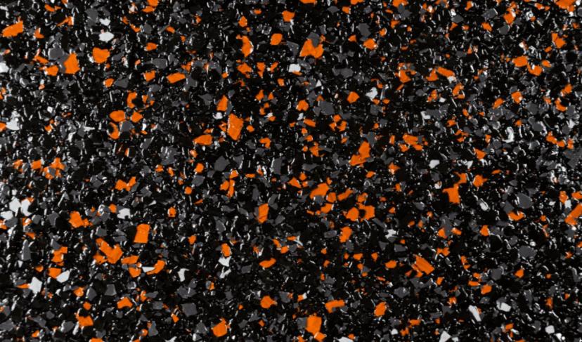 Carbon Black (S) on N61 Black Base with 10% Mango Swirl Highlights flake colour – Resinox Coatings