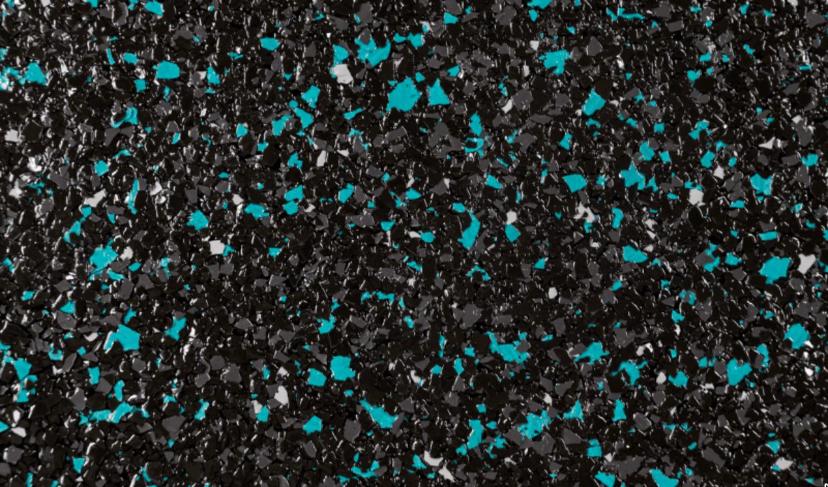 Carbon Black (S) on N61 Black Base with 10% Mint Slice Highlights flake colour – Resinox Coatings