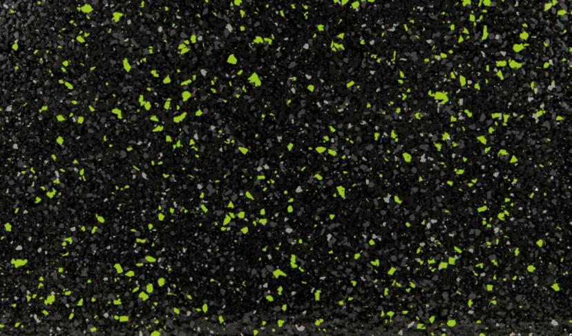 Carbon Black (S) on N61 Black Base with 10% Sour Apple Green Highlights flake colour – Resinox Coatings