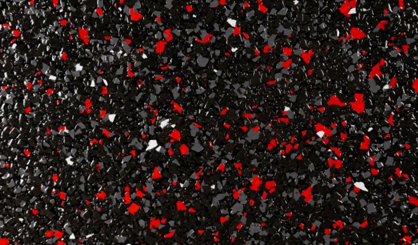 Carbon Black (S) on N61 Black Base with 10% Toffee Apple Red Highlights flake colour – Resinox Coatings
