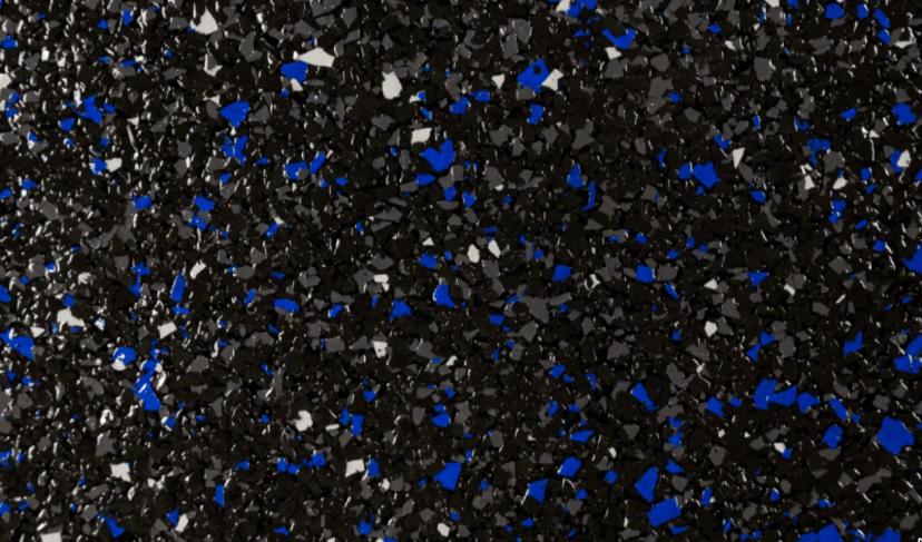 Carbon Black (S) on N61 Black Base with 10% Bubblegum Blue Highlights flake colour – Resinox Coatings