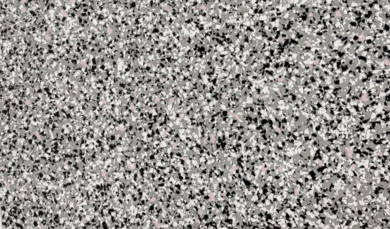 Cookies & Cream (S) on N43 Pipeline Grey Base with 5% Marshmallow Pink Highlights flake colour – Resinox Coatings