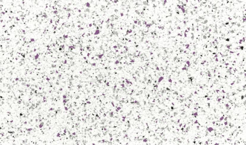 Ice (S) on N14 White Base with 5% Lollipop Purple Highlights flake colour – Resinox Coatings