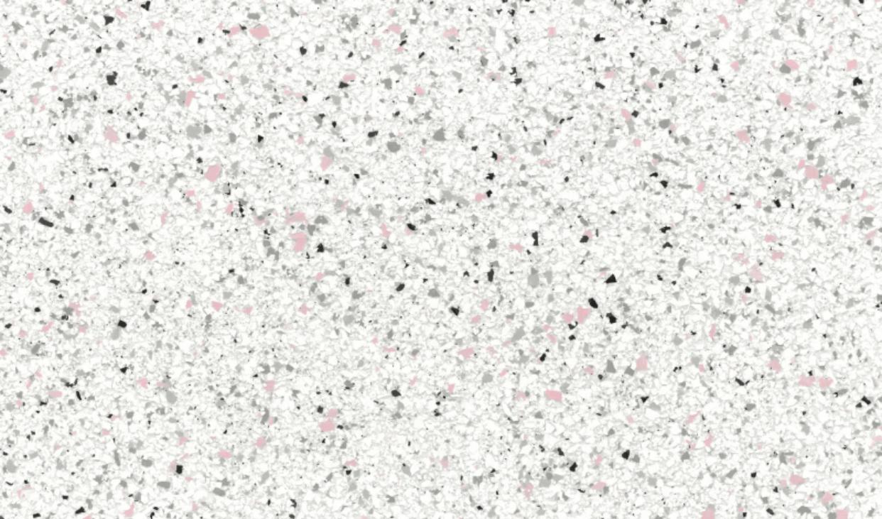 Ice (S) on N14 White Base with 5% Marshmallow Pink Highlights flake colour – Resinox Coatings