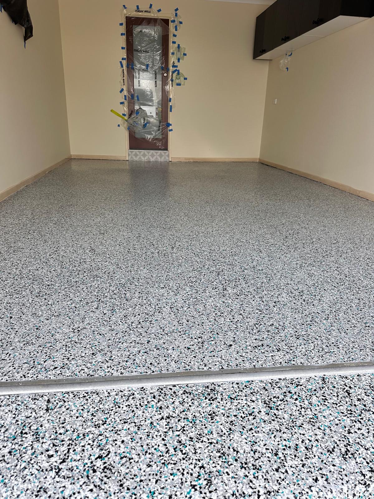 Flake Epoxy Garage Floor with Grip Finish in Northgate
