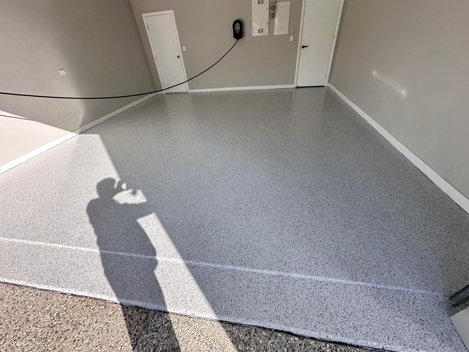 Granite Flake Epoxy Garage Floor in Capalaba