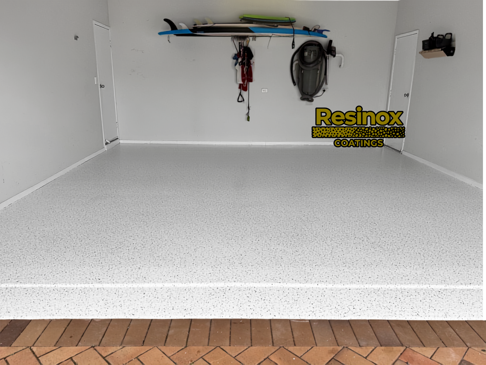 Ice Flake Epoxy Garage Floor — Taigum